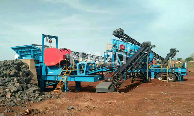 Cameroon mobile crushing plant 